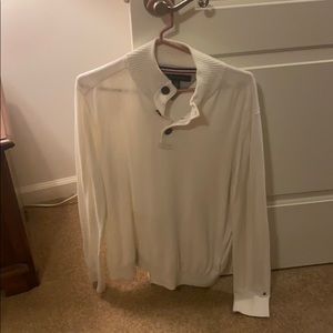 Tommy Hilfiger Men’s Large Button Sweater Cream